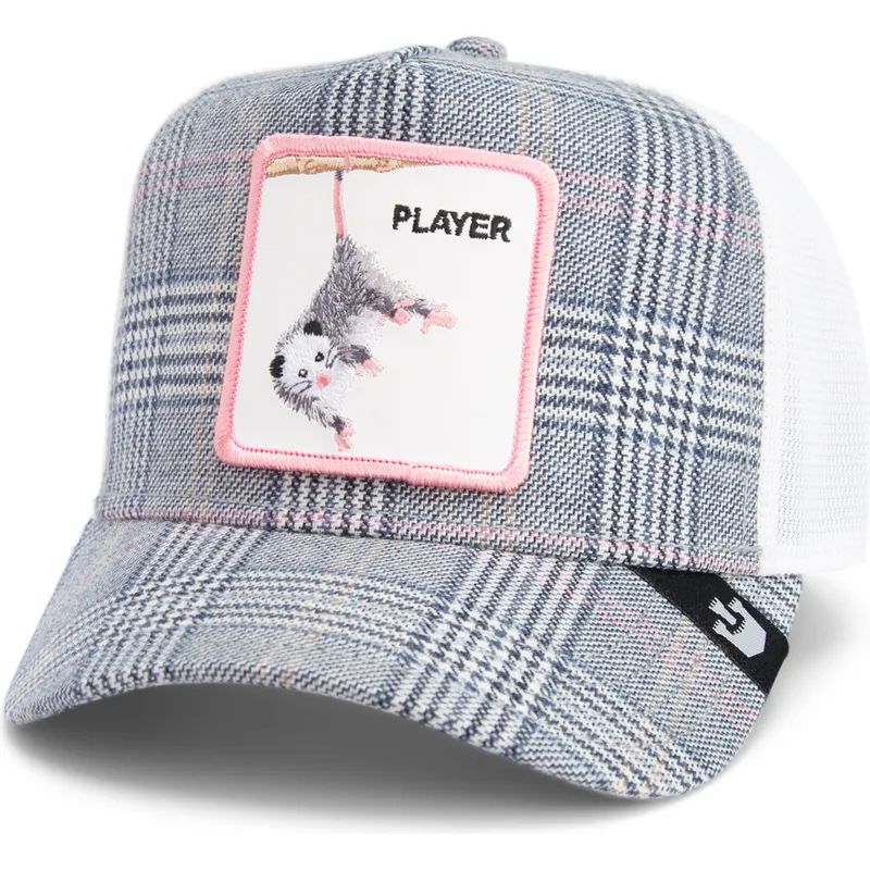 kepure-islenkta-tamsiai-melyna-snapback-goorin-bros-player-possum-luxury-moon-the-farm-navy-blue-and-white-hat-the-farm-goorin-b