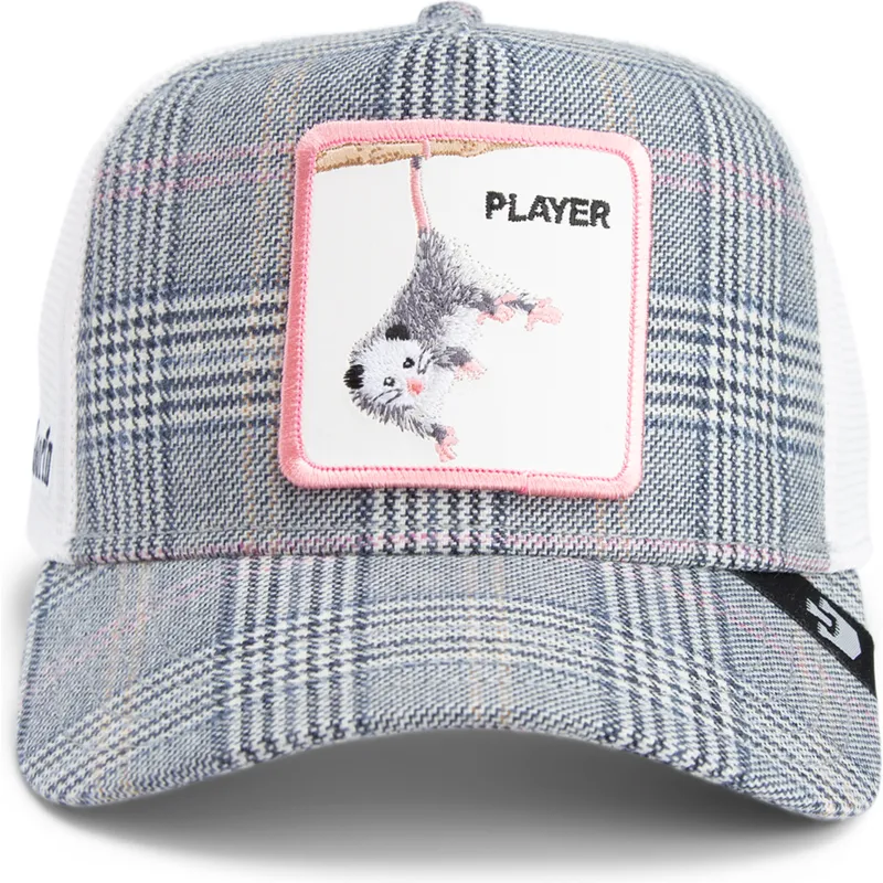 kepure-islenkta-tamsiai-melyna-snapback-goorin-bros-player-possum-luxury-moon-the-farm-navy-blue-and-white-hat-the-farm-goorin-b