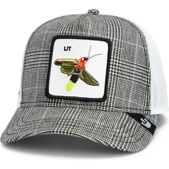 Kepurė išlenkta vilkikas juoda snapback Goorin Bros. Lit Firefly Luxury Moon The Farm Black and White Hat The Farm de Goorin Bros.