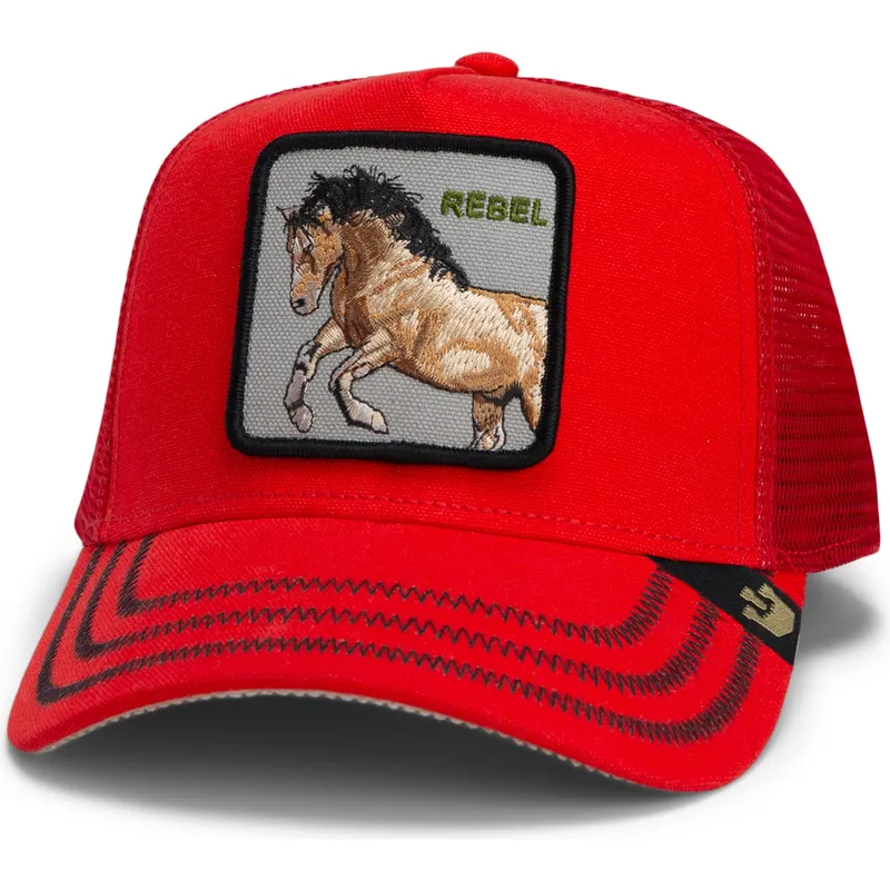 kepure-islenkta-vilkikas-raudona-snapback-goorin-bros-horse-rebel-the-wild-west-core-canvas-the-farm-red-hat-the-farm-de-goorin-