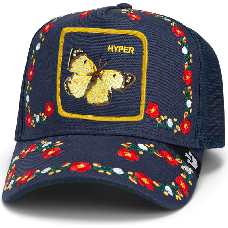 cap-islenkta-navy-blue-snapback-goorin-bros-butterfly-hyper-active-flora-fauna-the-farm-navy-blue-hat-the-farm-de-goorin-bros