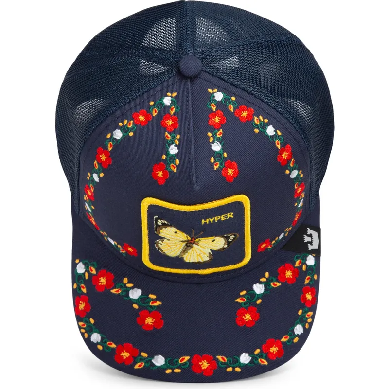cap-islenkta-navy-blue-snapback-goorin-bros-butterfly-hyper-active-flora-fauna-the-farm-navy-blue-hat-the-farm-de-goorin-bros