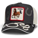 kepure-islenkta-tamsiai-melyna-snapback-goorin-bros-power-full-throttle-horse-play-the-farm-navy-blue-hat-the-farm-goorin-bros