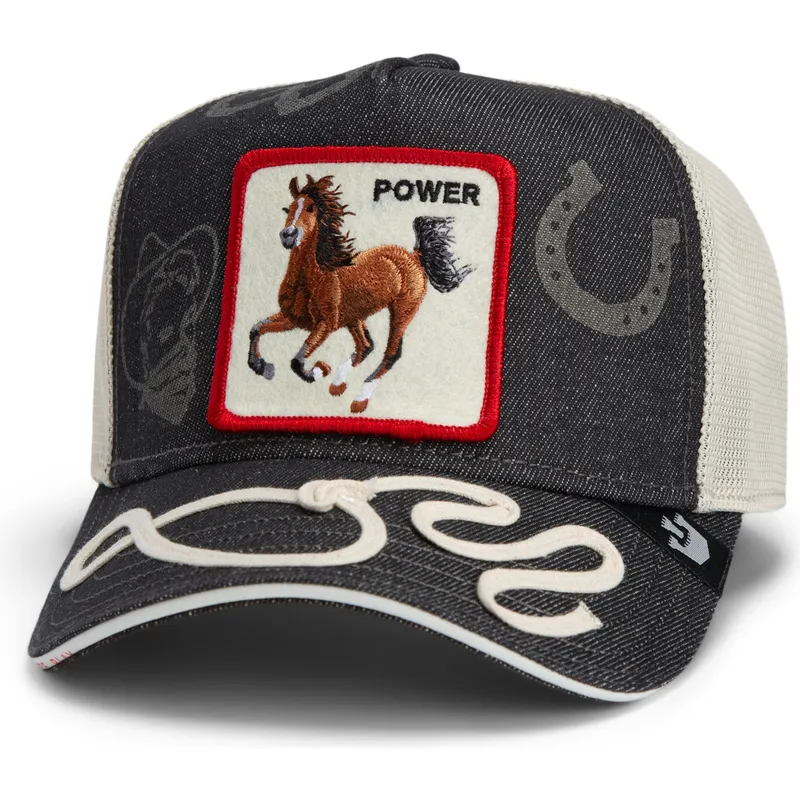 kepure-islenkta-vilkikas-tamsiai-melyna-snapback-goorin-bros-power-full-throttle-horse-play-the-farm-navy-blue-hat-the-farm-de-g