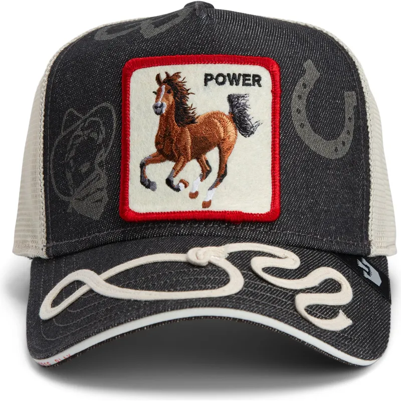 kepure-islenkta-vilkikas-tamsiai-melyna-snapback-goorin-bros-power-full-throttle-horse-play-the-farm-navy-blue-hat-the-farm-de-g