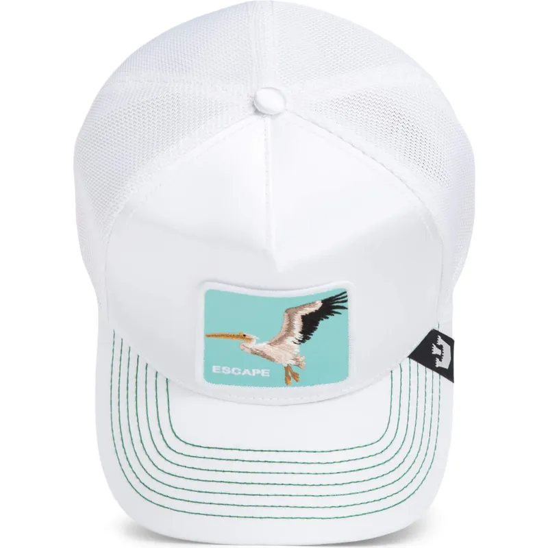 cap-islenkta-white-snapback-goorin-bros-pelican-bird-escape-not-into-yoga-great-escape-the-farm-white-hat-the-farm-de-goorin-bro