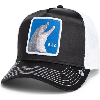 Kepurė išlenkta vilkikas juoda snapback Goorin Bros. Dolphin Rizz Rizzky Bizznizz Great Escape The Farm Black and White Hat The Farm de Goorin Bros.
