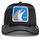 cap-islenkta-black-snapback-goorin-bros-dolphin-rizz-rizzky-bizznizz-great-escape-the-farm-black-and-white-hat-the-farm-de-goori