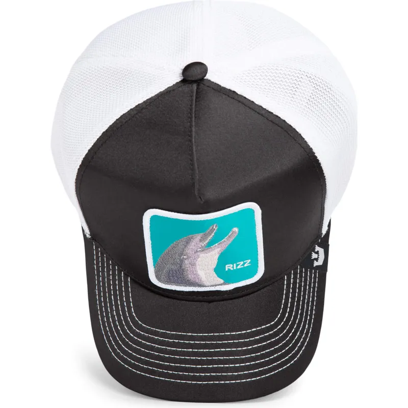 cap-islenkta-black-snapback-goorin-bros-dolphin-rizz-rizzky-bizznizz-great-escape-the-farm-black-and-white-hat-the-farm-de-goori