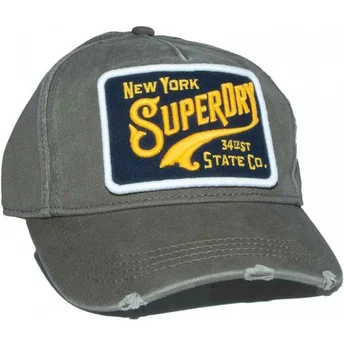Zielona zakrzywiona czapka regulowana Graphic Khaki Green od Superdry