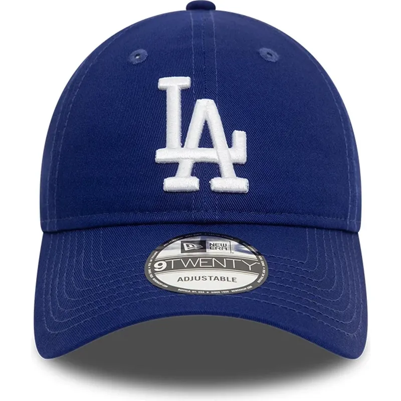 cap-islenkta-blue-adjustable-strap-9twenty-league-essential-los-angeles-dodgers-mlb-new-era