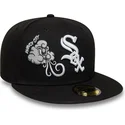 kepure-plokscia-juoda-priglundanti-59fifty-food-icon-windy-city-chicago-white-sox-mlb-new-era