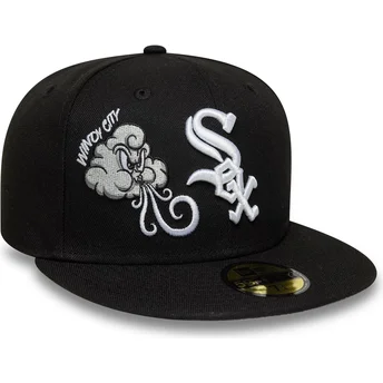 Czarna, dopasowana czapka z daszkiem 59FIFTY Food Icon Windy City Chicago White Sox MLB od New Era