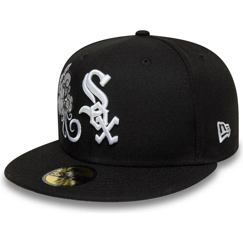 kepure-plokscia-juoda-priglundanti-59fifty-food-icon-windy-city-chicago-white-sox-mlb-new-era
