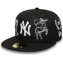 kepure-plokscia-juoda-priglundanti-59fifty-mythical-new-york-yankees-mlb-new-era