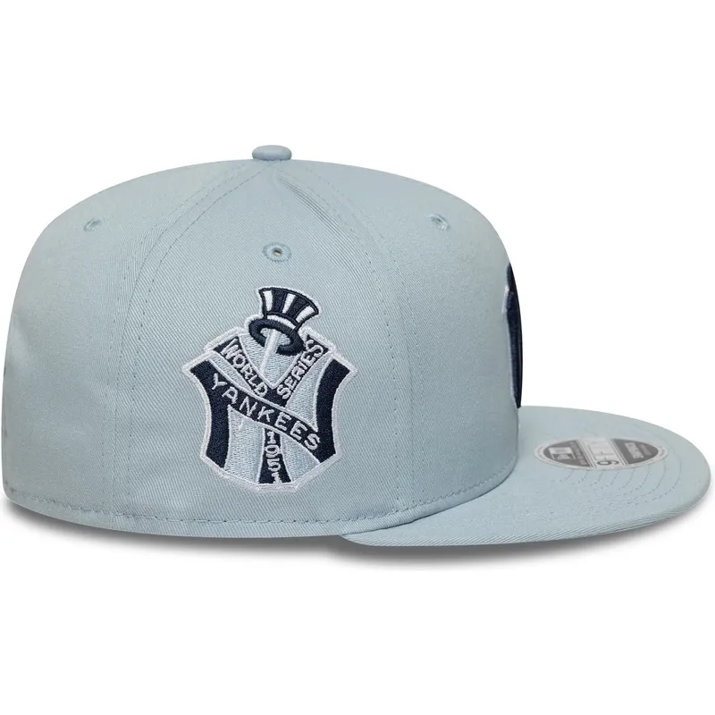 kepure-plokscia-melyna-snapback-9fifty-original-fit-world-series-new-york-yankees-mlb-new-era