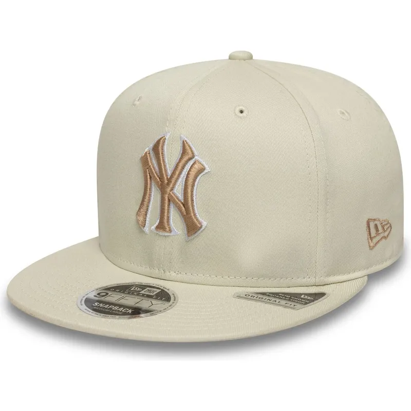bezowa-plaska-czapka-snapback-z-bezowym-logo-9fifty-original-fit-world-series-new-york-yankees-mlb-new-era
