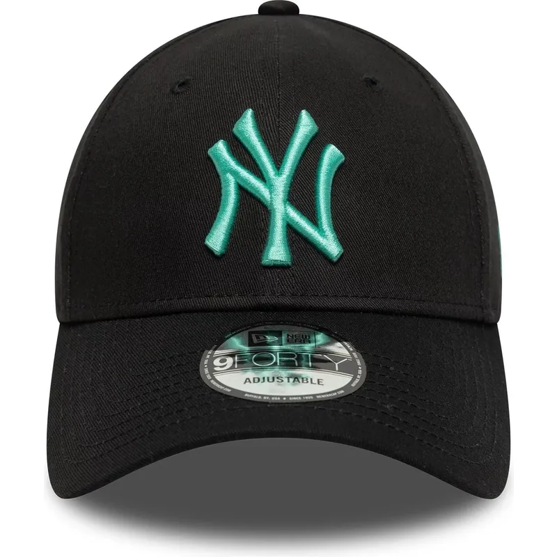 kepure-islenkta-juoda-reguliuojamas-9forty-league-essential-new-york-yankees-mlb-new-era