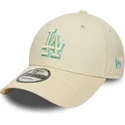 bezowa-czapka-z-daszkiem-regulowana-z-zielonym-logo-9forty-team-outline-los-angeles-dodgers-mlb-marki-new-era