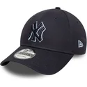 kepure-islenkta-tamsiai-melyna-reguliuojamas-9forty-team-outline-new-york-yankees-mlb-new-era
