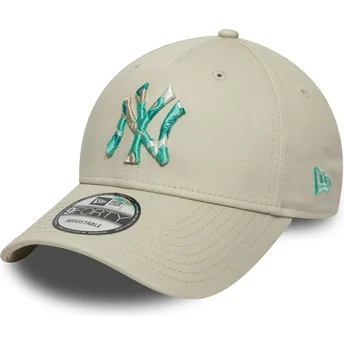 Cap išlenkta beige adjustable strap 9FORTY Seasonal Infill New York Yankees MLB New Era