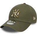 zielona-zakrzywiona-czapka-regulowana-9forty-seasonal-infill-new-york-yankees-mlb-od-new-era