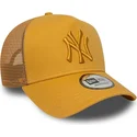 zolta-czapka-trucker-z-zoltym-logo-a-frame-league-essential-new-york-yankees-mlb-od-new-era