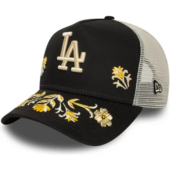 Czarna czapka trucker A Frame Floral Icon Los Angeles Dodgers MLB od New Era