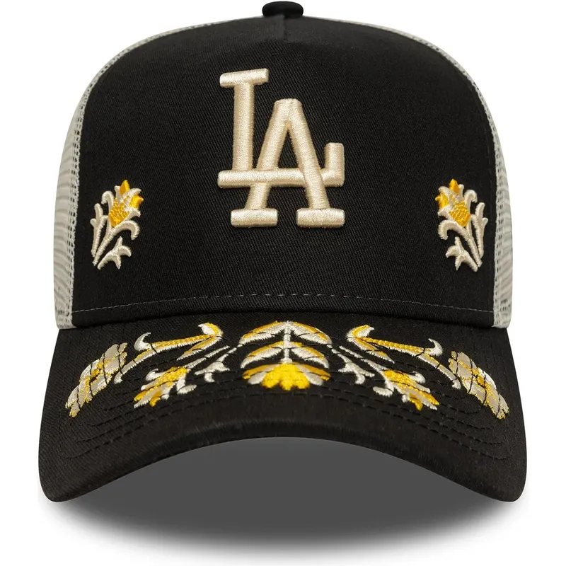 czapka-trucker-czarna-a-frame-floral-icon-los-angeles-dodgers-mlb-new-era