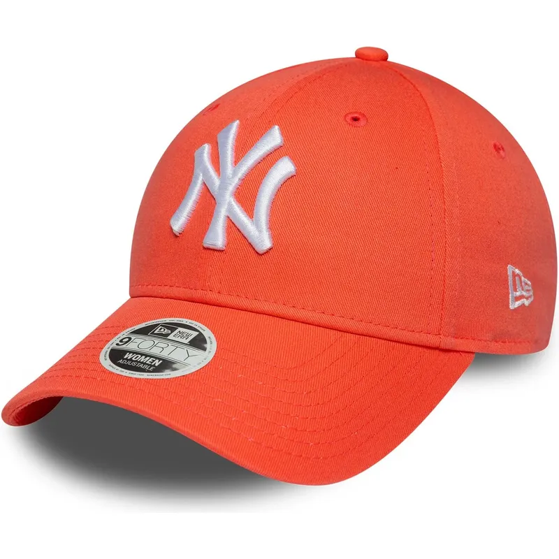 pomaranczowa-regulowana-czapka-z-daszkiem-dla-kobiet-9forty-league-essential-new-york-yankees-mlb-new-era
