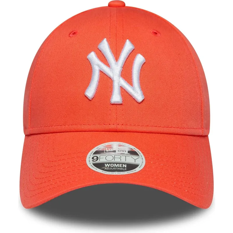 pomaranczowa-regulowana-czapka-z-daszkiem-dla-kobiet-9forty-league-essential-new-york-yankees-mlb-new-era