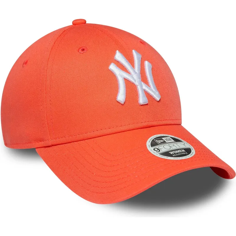 pomaranczowa-regulowana-czapka-z-daszkiem-dla-kobiet-9forty-league-essential-new-york-yankees-mlb-new-era