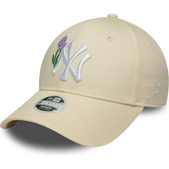 Kepurė išlenkta smėlio reguliuojamas 9FORTY Beaded New York Yankees MLB New Era