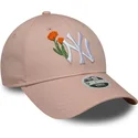 kepure-islenkta-rozine-reguliuojama-juostele-9forty-beaded-new-york-yankees-mlb-new-era