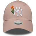 cap-islenkta-pink-adjustable-strap-9forty-beaded-new-york-yankees-mlb-new-era