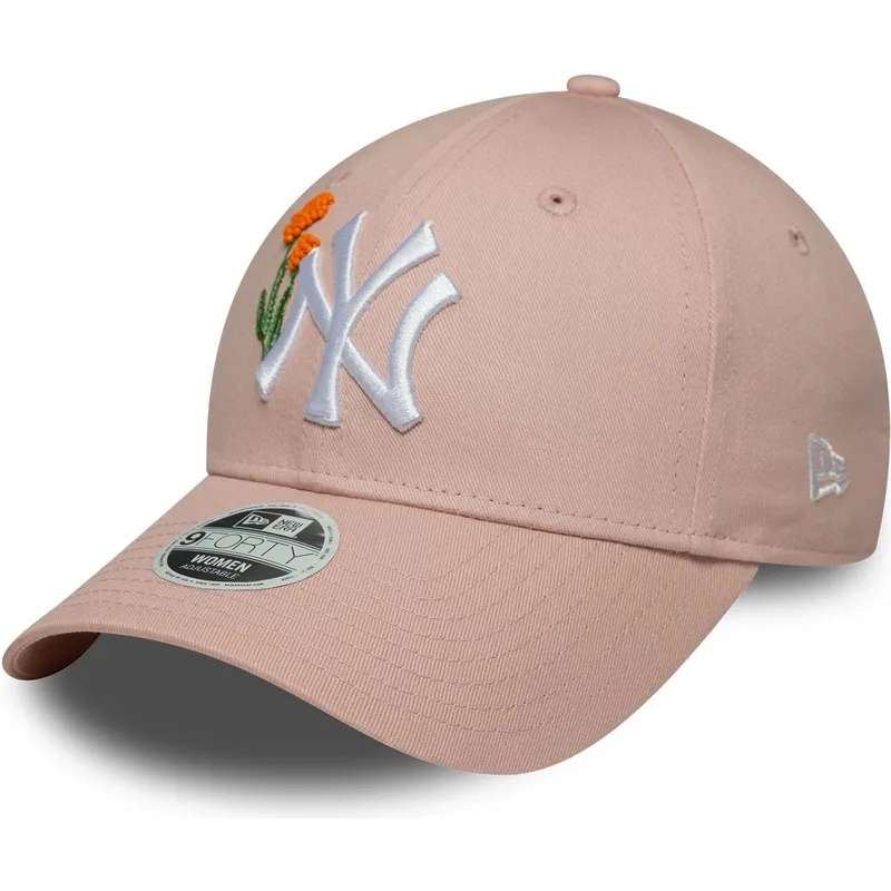 kepure-islenkta-rozine-reguliuojama-juostele-9forty-beaded-new-york-yankees-mlb-new-era