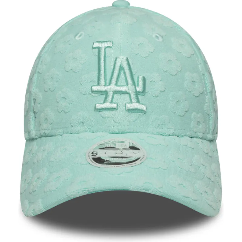 zielona-regulowana-czapka-z-daszkiem-dla-kobiet-9forty-floral-towelling-los-angeles-dodgers-mlb-new-era