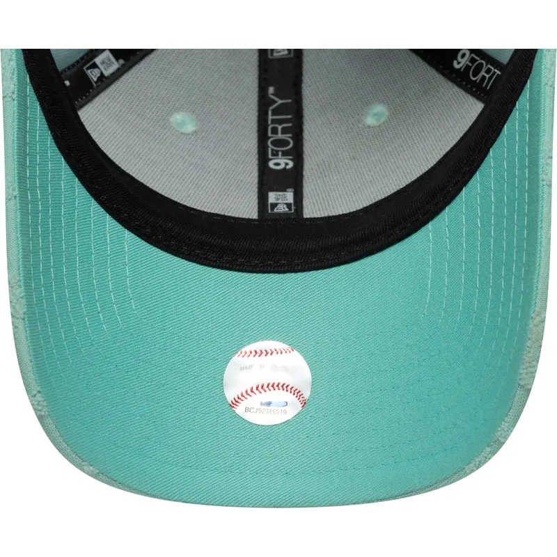 zielona-zakrzywiona-regulowana-czapka-damska-9forty-floral-towelling-los-angeles-dodgers-mlb-od-new-era