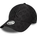 czarna-zakrzywiona-czapka-regulowana-dla-kobiet-9forty-floral-towelling-new-york-yankees-mlb-od-new-era