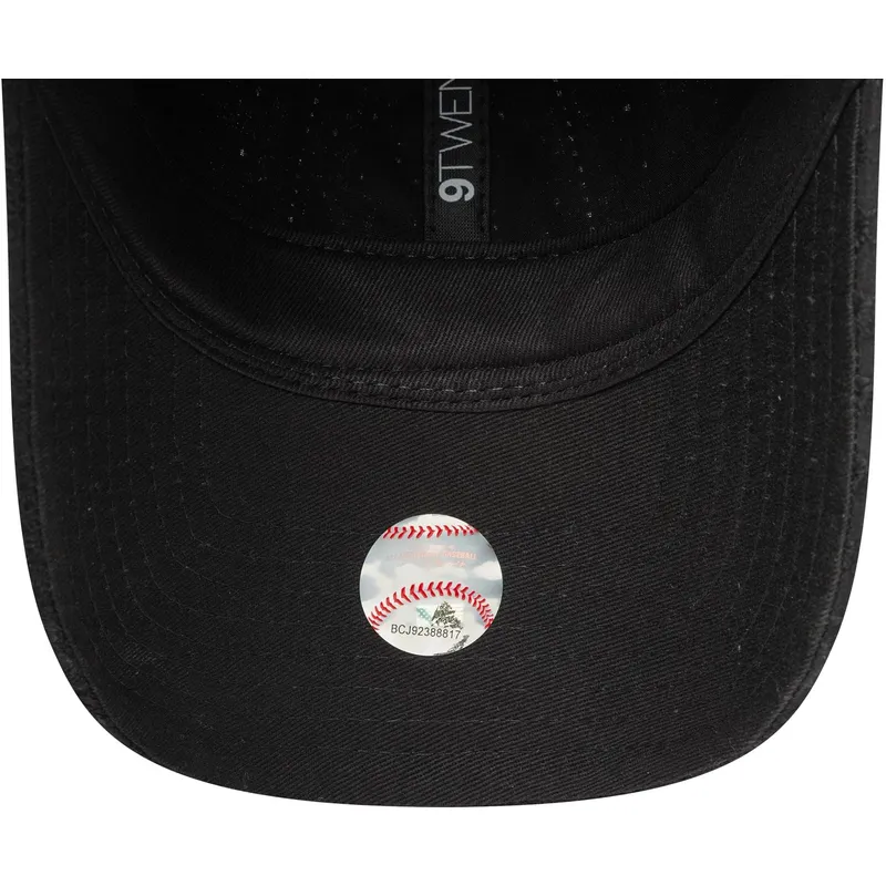 kepure-islenkta-juoda-reguliuojama-juostele-9twenty-broderie-new-york-yankees-mlb-new-era