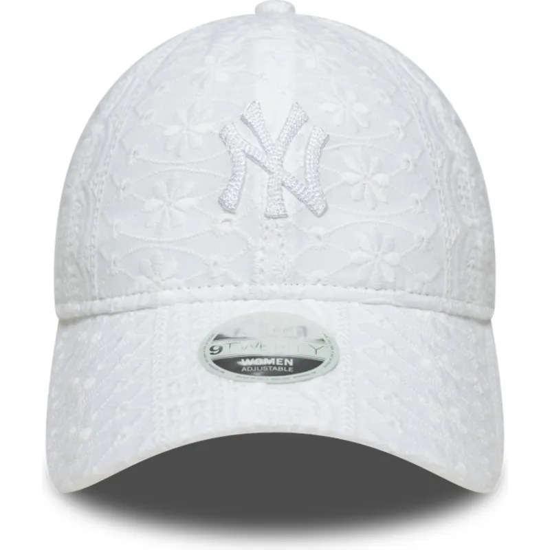 kepure-islenkta-balta-reguliuojamas-9twenty-broderie-new-york-yankees-mlb-new-era