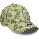 bezowa-regulowana-czapka-z-zakrzywionym-daszkiem-dla-kobiet-9twenty-all-over-print-tropical-new-york-yankees-mlb-od-new-era