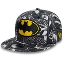 kepure-plokscia-juoda-snapback-vaikams-9fifty-all-over-print-batman-dc-comics-new-era