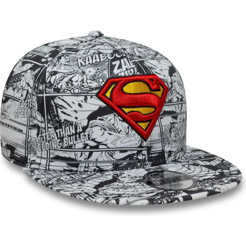 kepure-plokscia-juoda-snapback-vaikams-9fifty-all-over-print-superman-dc-comics-new-era