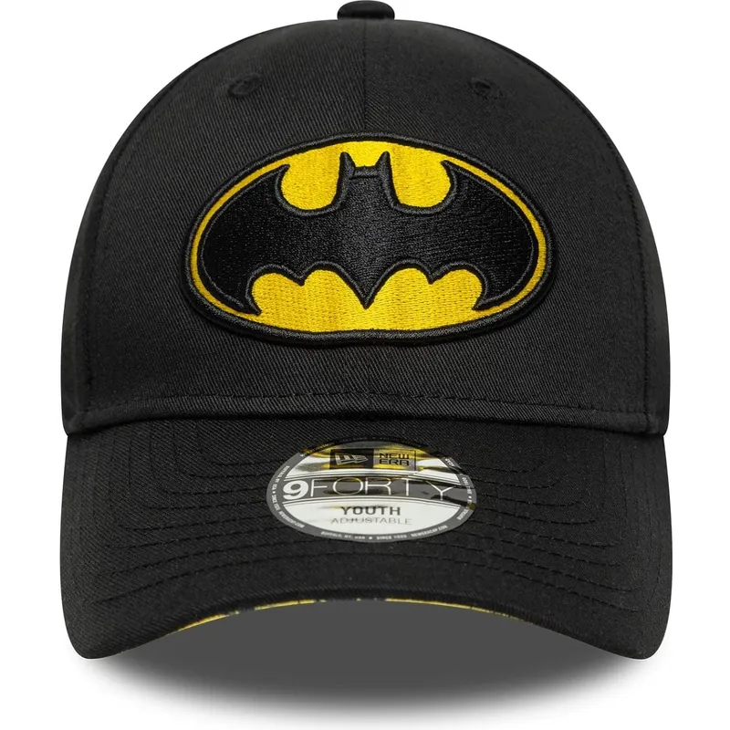 kepure-islenkta-juoda-reguliuojamas-vaikams-9forty-all-over-print-batman-dc-comics-new-era
