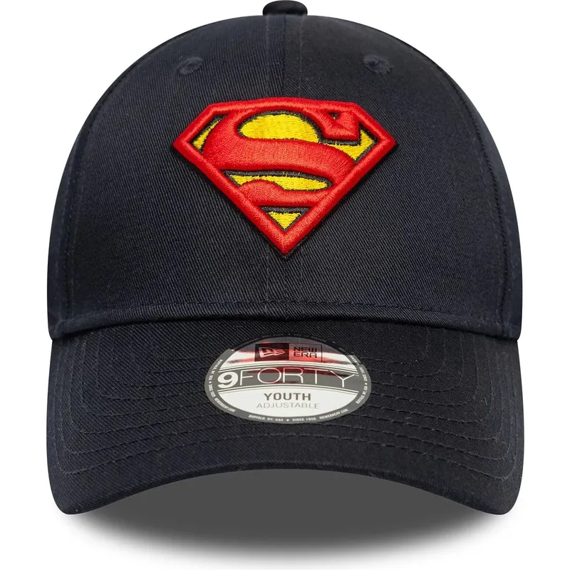 kepure-islenkta-tamsiai-melyna-reguliuojamas-vaikams-9forty-all-over-print-superman-dc-comics-new-era