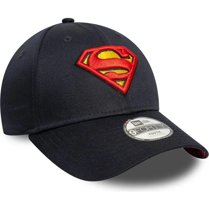kepure-islenkta-tamsiai-melyna-reguliuojamas-vaikams-9forty-all-over-print-superman-dc-comics-new-era