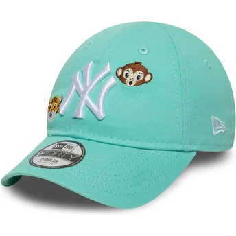 Zielona zakrzywiona regulowana czapka dla dzieci 9FORTY Animal Icon New York Yankees MLB od New Era