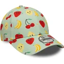 kepure-islenkta-zalia-reguliuojamas-vaikams-9forty-all-over-print-fruit-new-era