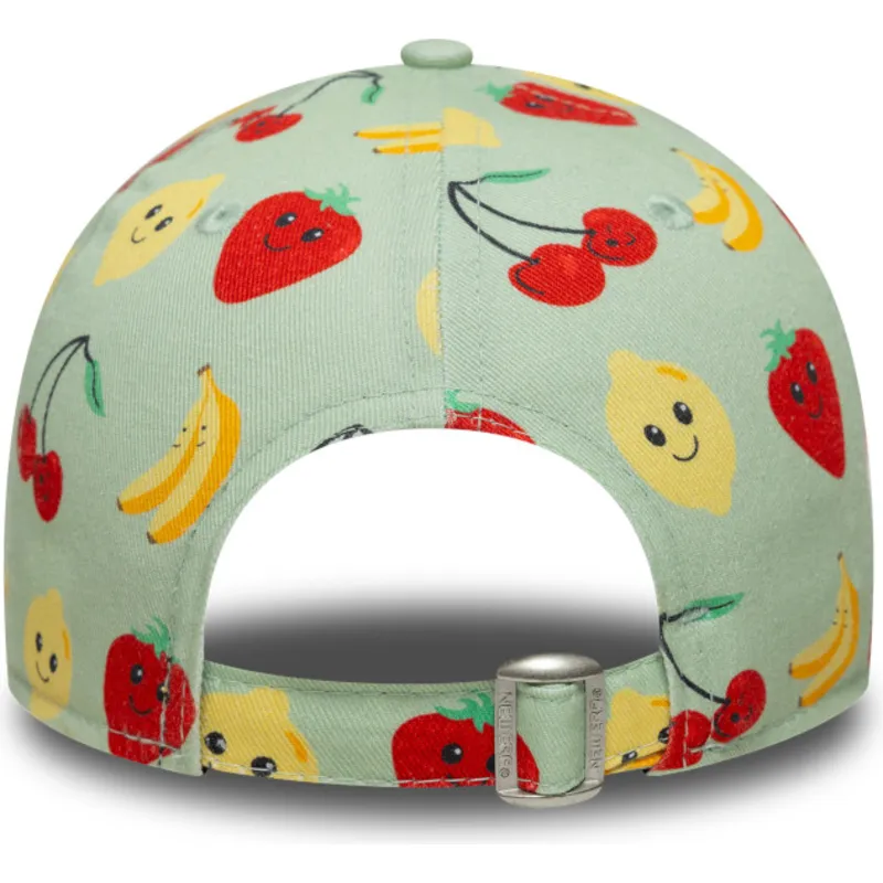 kepure-islenkta-zalia-reguliuojamas-vaikams-9forty-all-over-print-fruit-new-era
